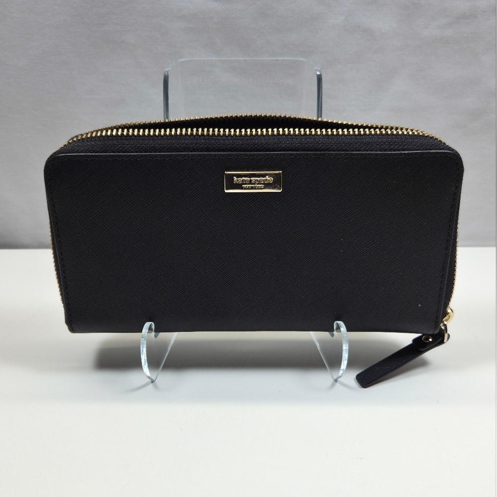 Kate Spade Black Zip Around Wallet